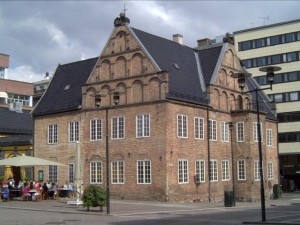 Universitetsbiblioteket holdt til i Rådmannsgården på Christiania Torv fra 1816 til 1851