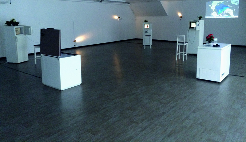 Installation view of Videopshop at Barents Spetakel 2015